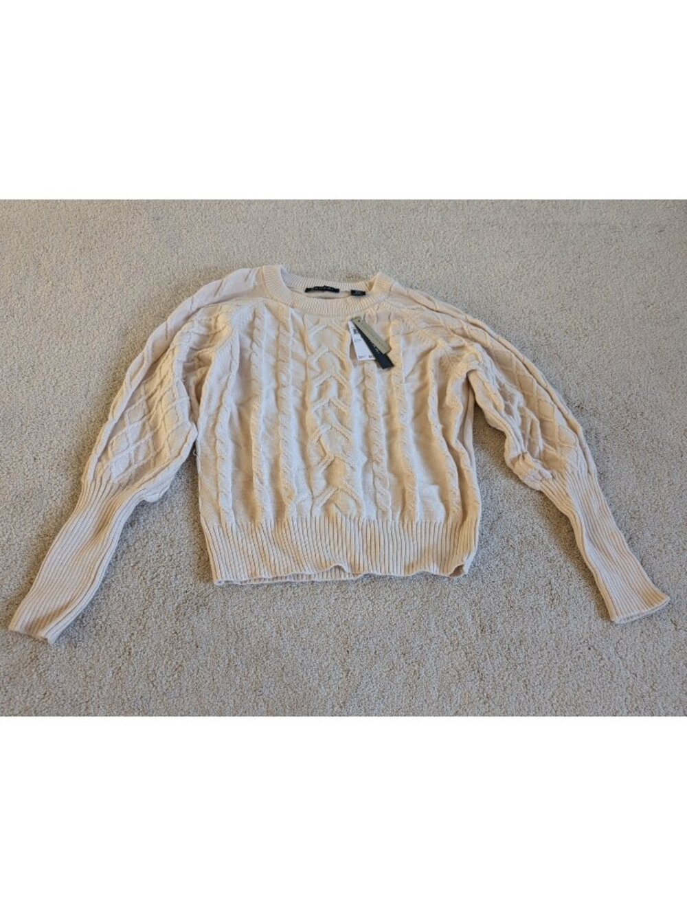 Women's Tahari Cable Knit Viscose Blend Sweater Med NWT